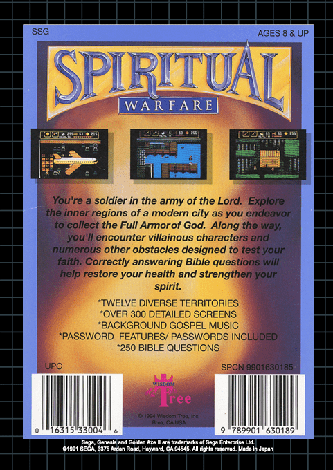 Spiritual Warfare (Homebrew) — Box back